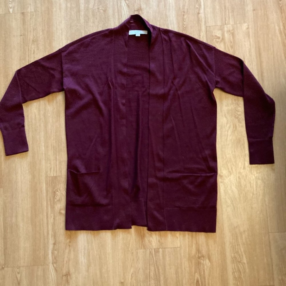 LOFT buttonless cardigan with pockets